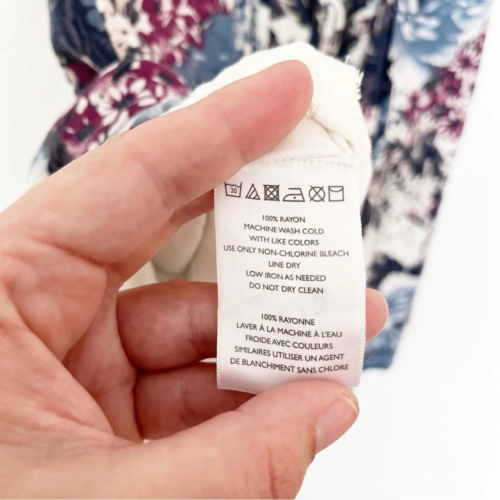 Urban Outfitters Kimchi Blue Ashley Romper White Purple Floral Size Small - Picture 12 of 12